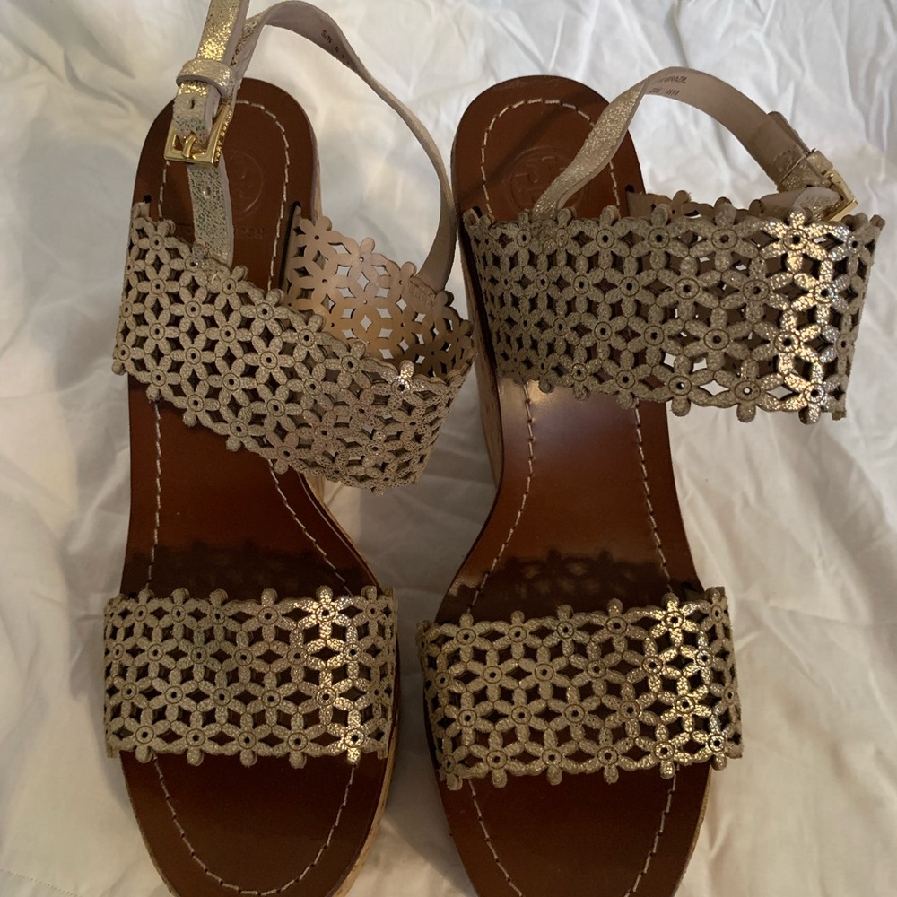 Tory Burch Metallic Sandals
